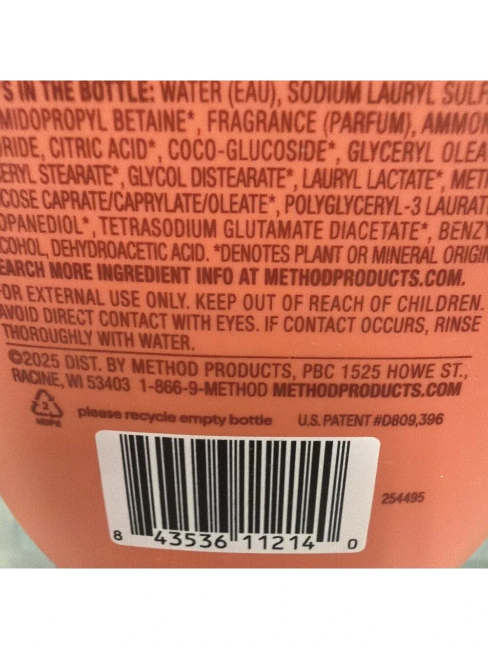 Method Limited Edition Body Wash Pear Red Berries Mandarin 18 fl oz New Sealed
